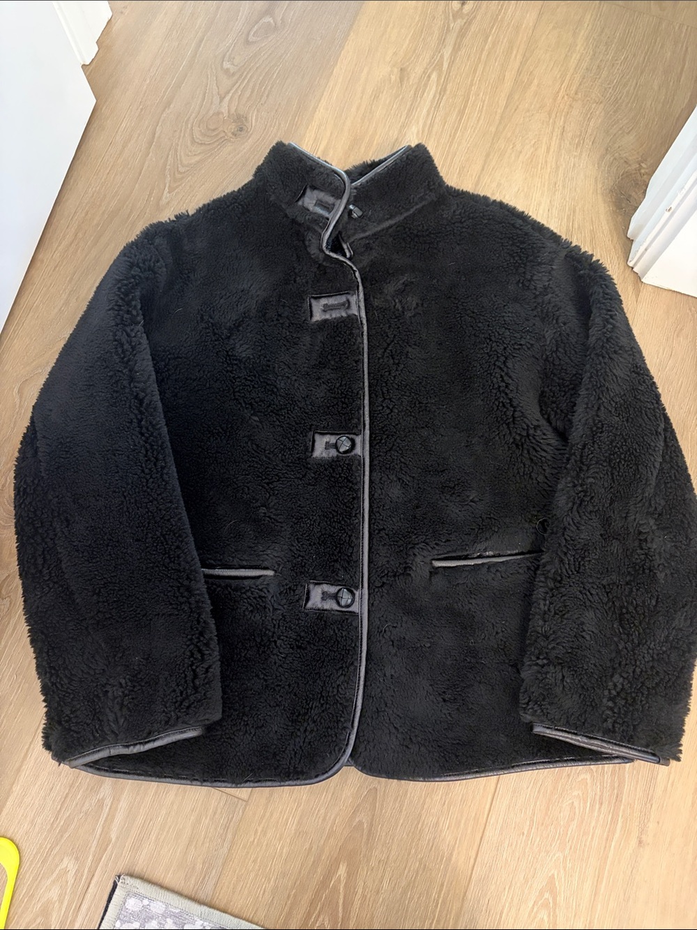 GAP Black Faux Shearling sherpa Jacket